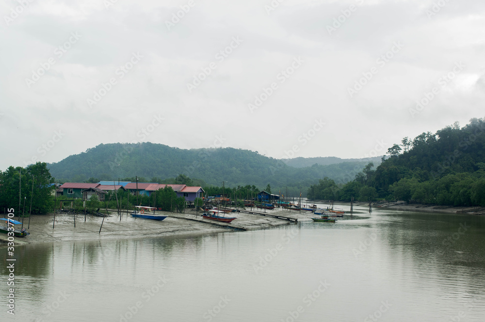 View on the Sungai Tabo, Sarawak, Malaysia 