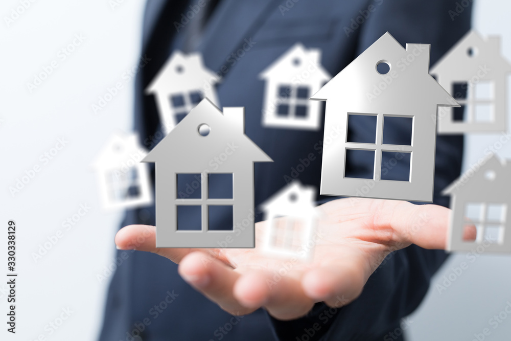 digital small house with a roof concept. digital small house with a roof concept.