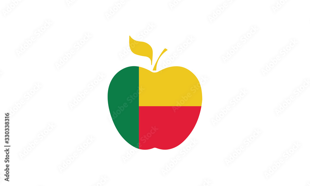 Benin apple flag symbol national fruit Benin apple flag symbol national fruit