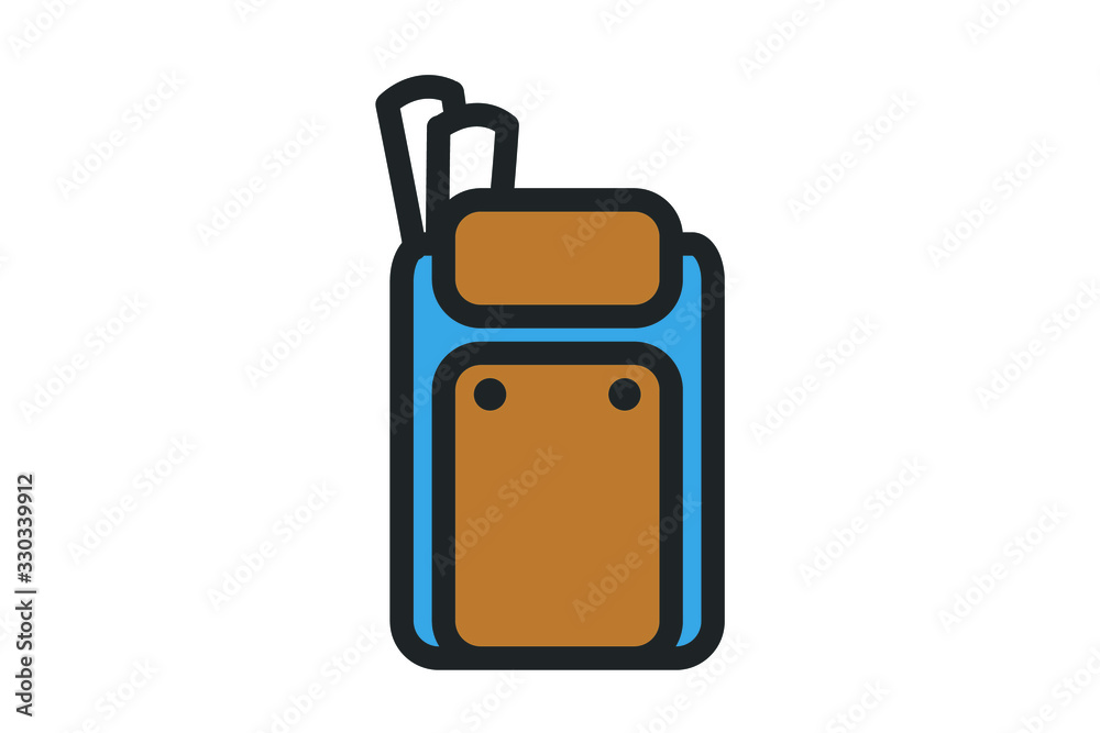 Bagpack icon design, bag icon vector Bagpack icon design, bag icon vector