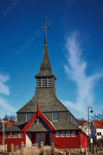 An old church in Hunnebostrand, Sweden photo