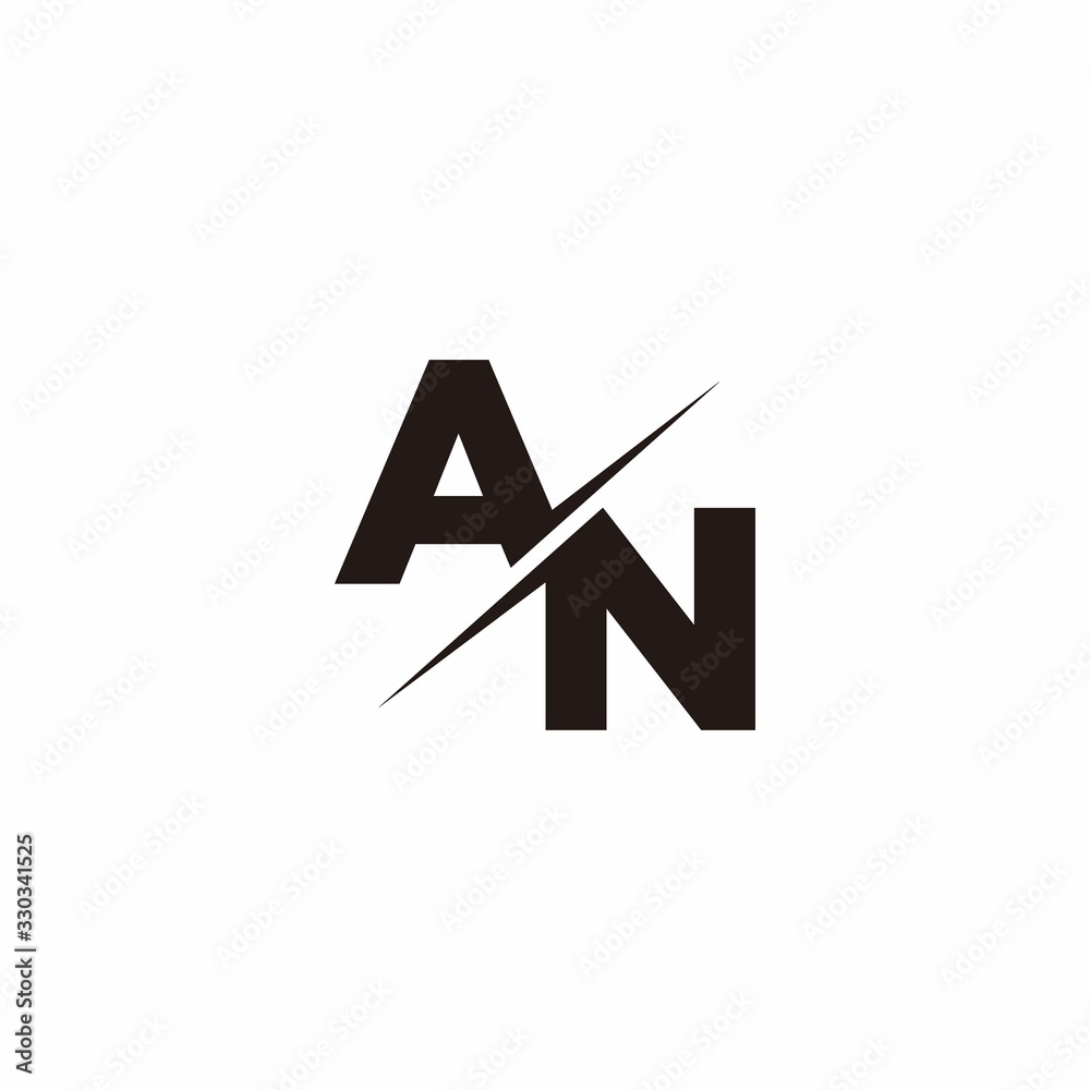 AN Logo Letter Monogram Slash with Modern logo designs template AN Logo Letter Monogram Slash with Modern logo designs template