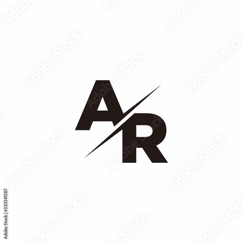 AR Logo Letter Monogram Slash with Modern logo designs template