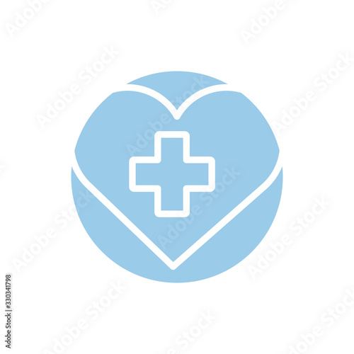 medical cross in heart block style