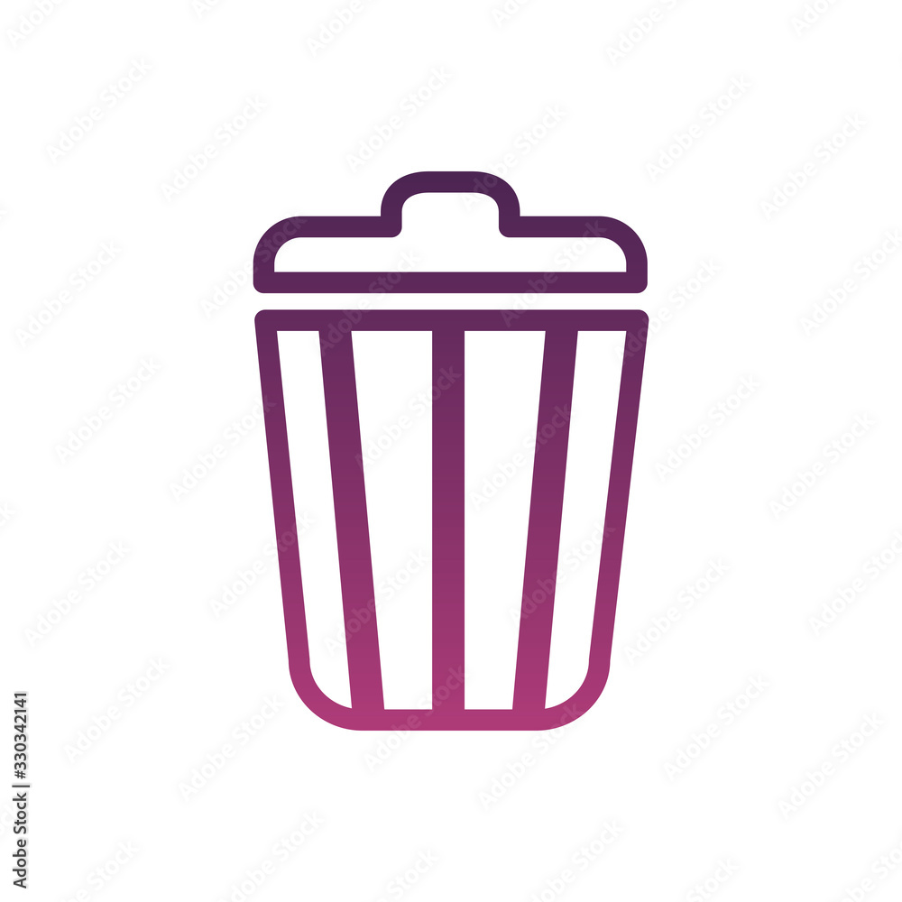 garbage bin por line style icon garbage bin por line style icon