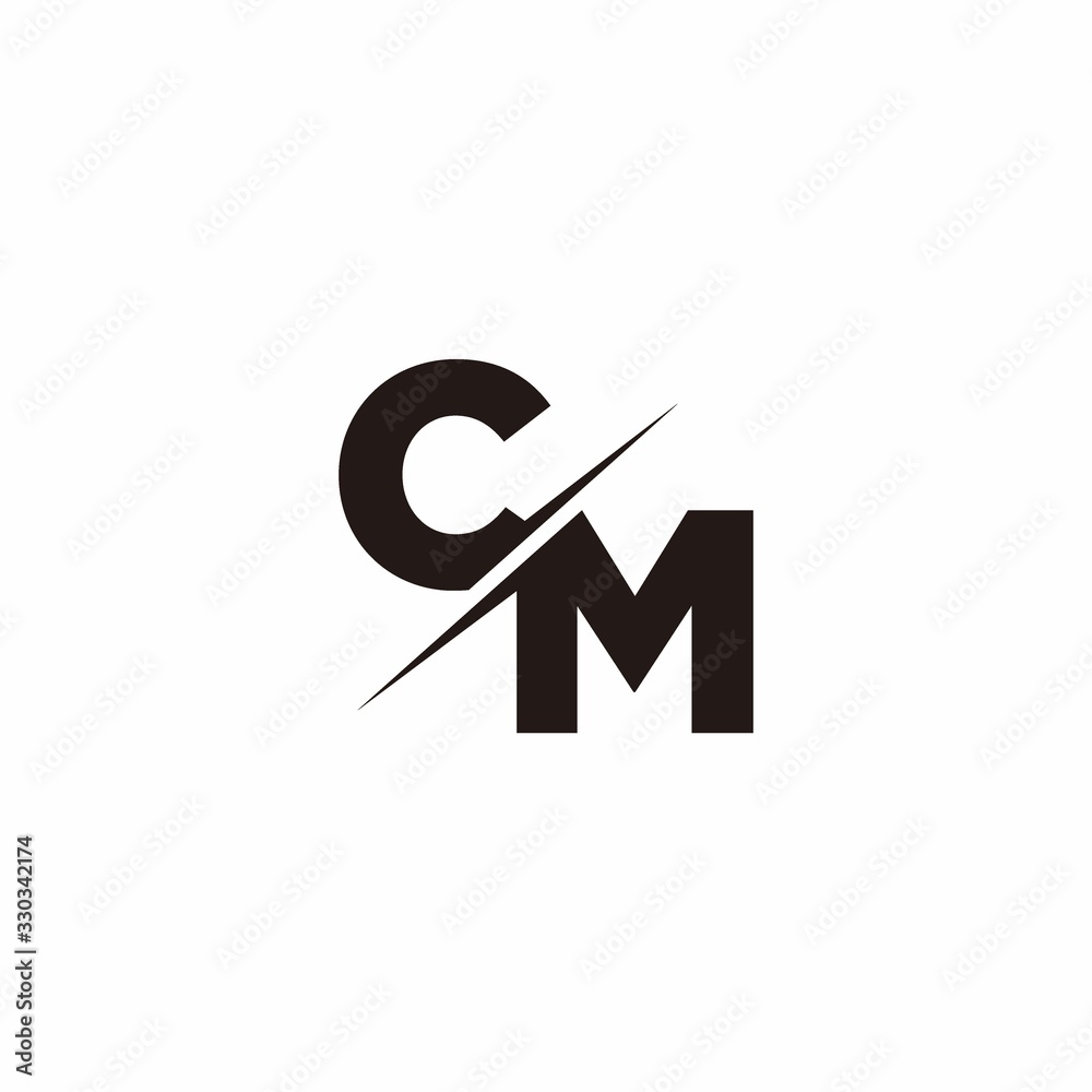 CM Logo Letter Monogram Slash with Modern logo designs template Stock ...