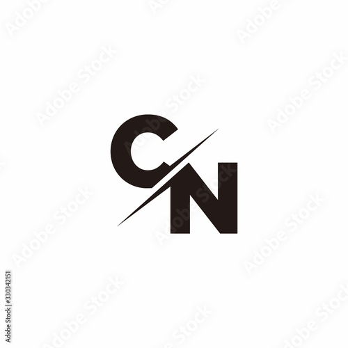 CN Logo Letter Monogram Slash with Modern logo designs template