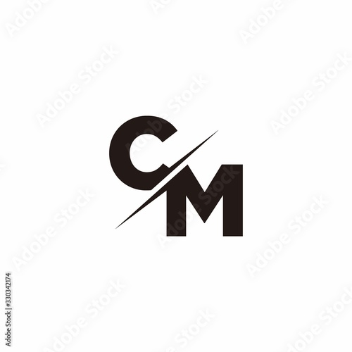 CM Logo Letter Monogram Slash with Modern logo designs template