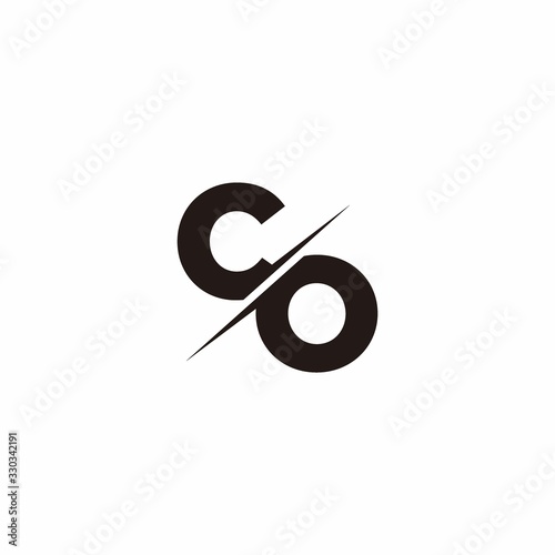 CO Logo Letter Monogram Slash with Modern logo designs template