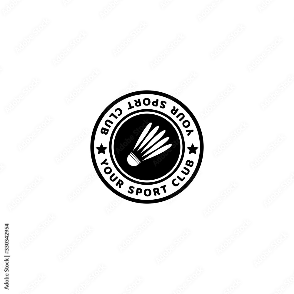 Badminton logo template for the needs of your team, club Badminton logo template for the needs of your team, club