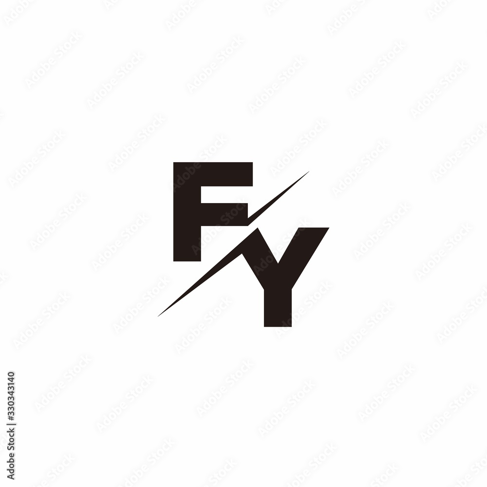 FY Logo Letter Monogram Slash with Modern logo designs template FY Logo Letter Monogram Slash with Modern logo designs template