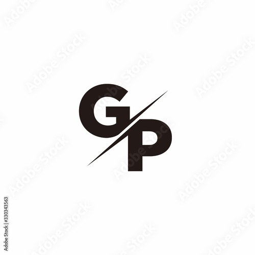 GP Logo Letter Monogram Slash with Modern logo designs template