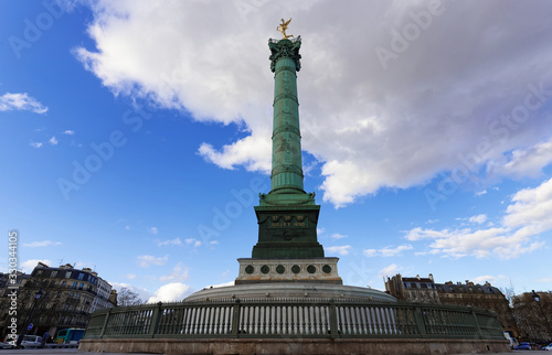 The July Column on Bastille square in Paris  France.