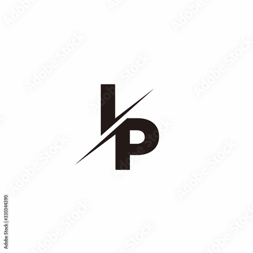Logo Monogram Slash concept with Modern designs template letter IP