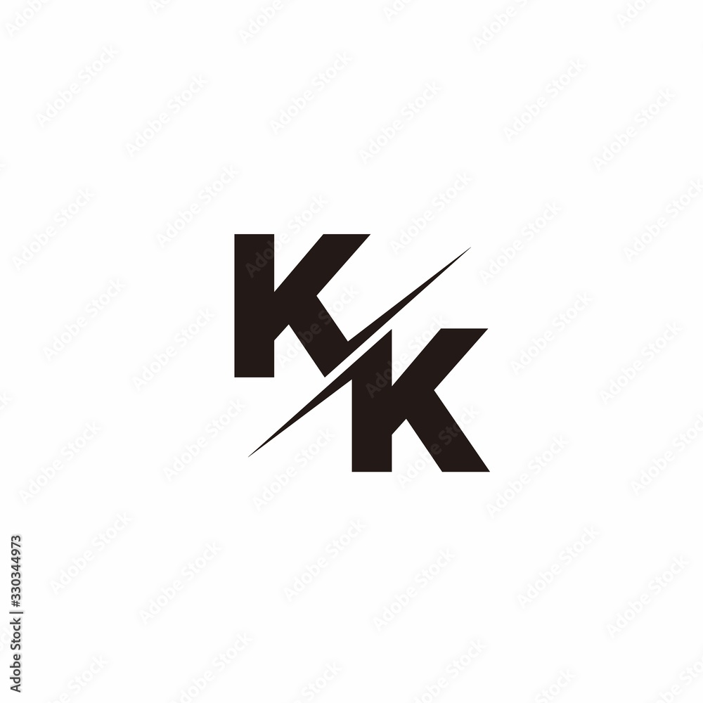 Logo Monogram Slash concept with Modern designs template letter KK Logo Monogram Slash concept with Modern designs template letter KK