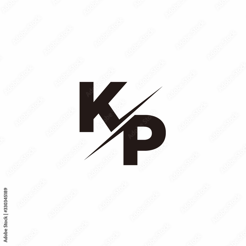 Logo Monogram Slash concept with Modern designs template letter KP Logo Monogram Slash concept with Modern designs template letter KP