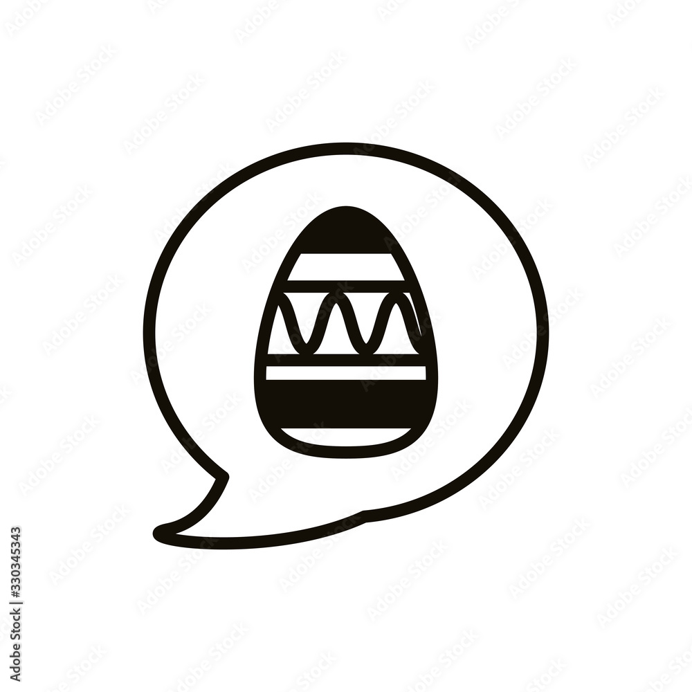 speech bubbles easter egg painted line style speech bubbles easter egg painted line style