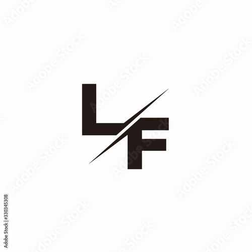 Logo Monogram Slash concept with Modern designs template letter LF