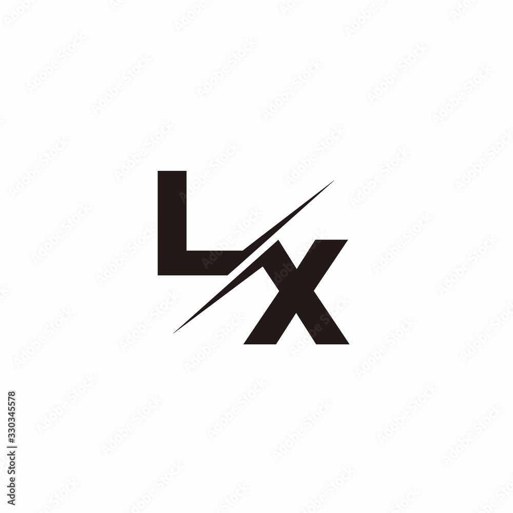 Logo Monogram Slash concept with Modern designs template letter LX Logo Monogram Slash concept with Modern designs template letter LX