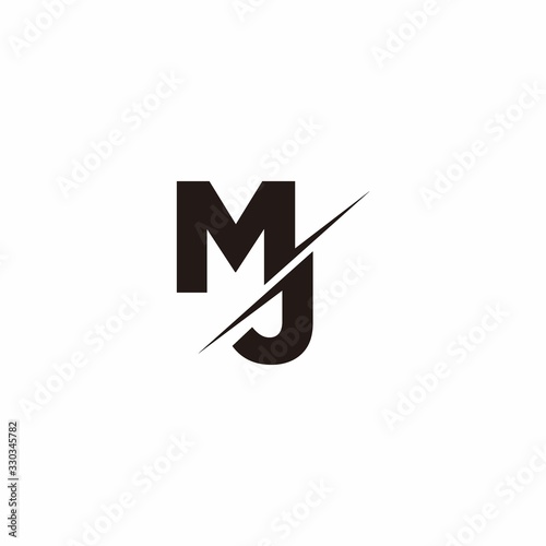 Mm logo letter monogram slash with modern Vector Image