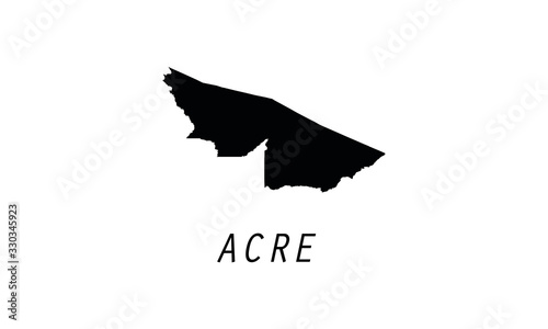Acre map Brazil state country region 
