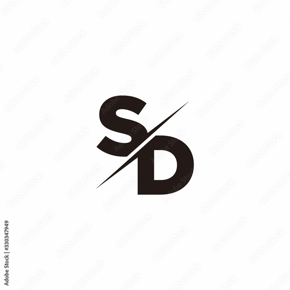 Fototapeta premium Logo Monogram Slash concept with Modern designs template letter SD