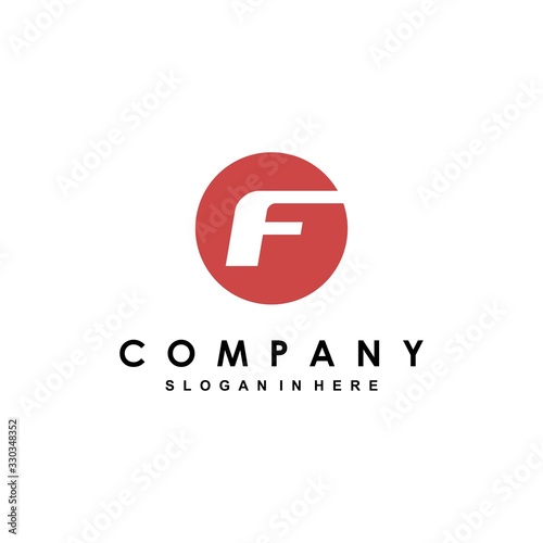 Free Download Modern F Letter Logo Vector . Minimalist Monogram Design for Business Branding, Sports Identity, and Creative Corporate Concept in Red and Black - GFXLoad