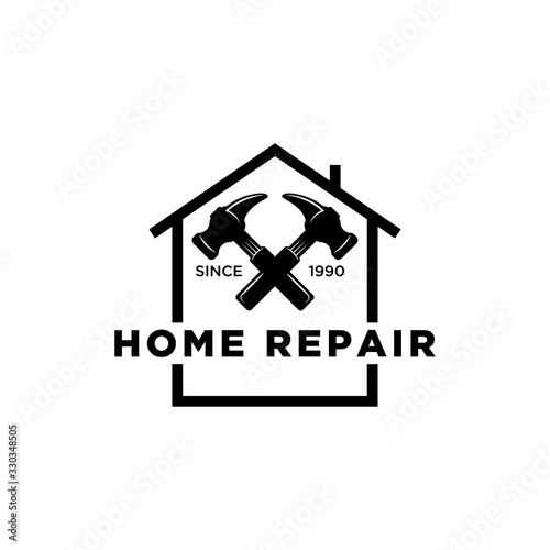 home repair vector logo template 