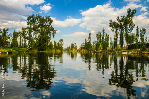 Xochimilco trajinera in Mexico city
