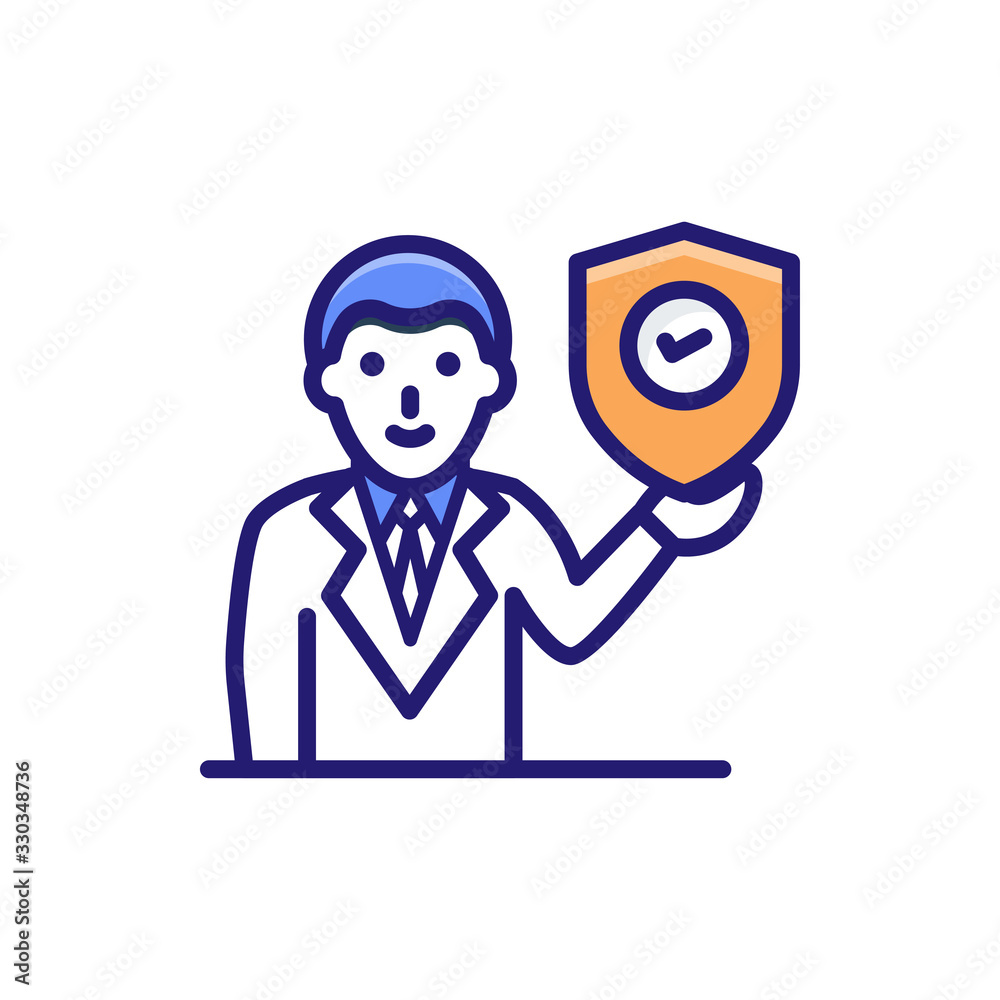 Business Insurance icon Flat Vector Illustration. Business Insurance icon Flat Vector Illustration.