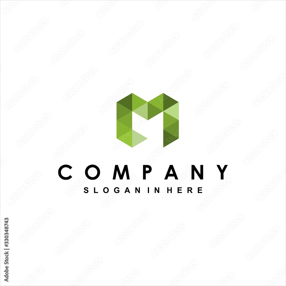 m logo design vector with geometric and youthful concept illustration m logo design vector with geometric and youthful concept illustration