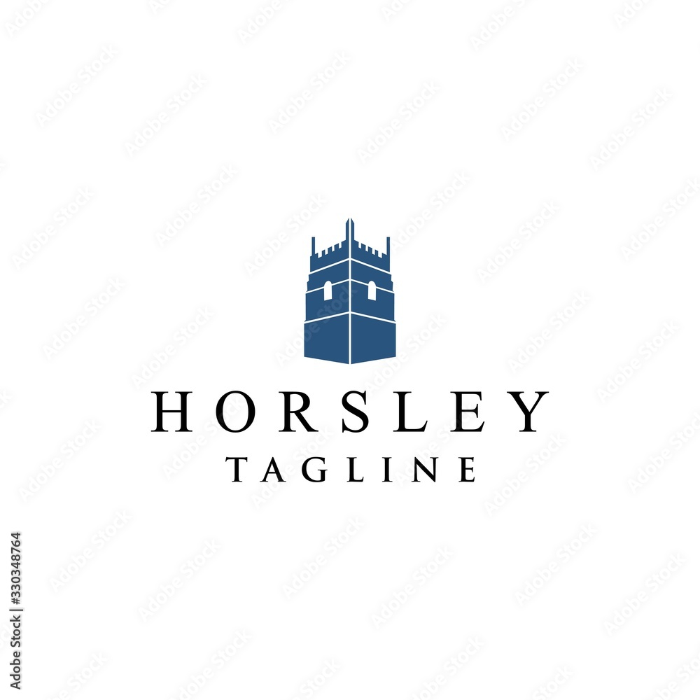 creative horsley park church logo design vectorillustration