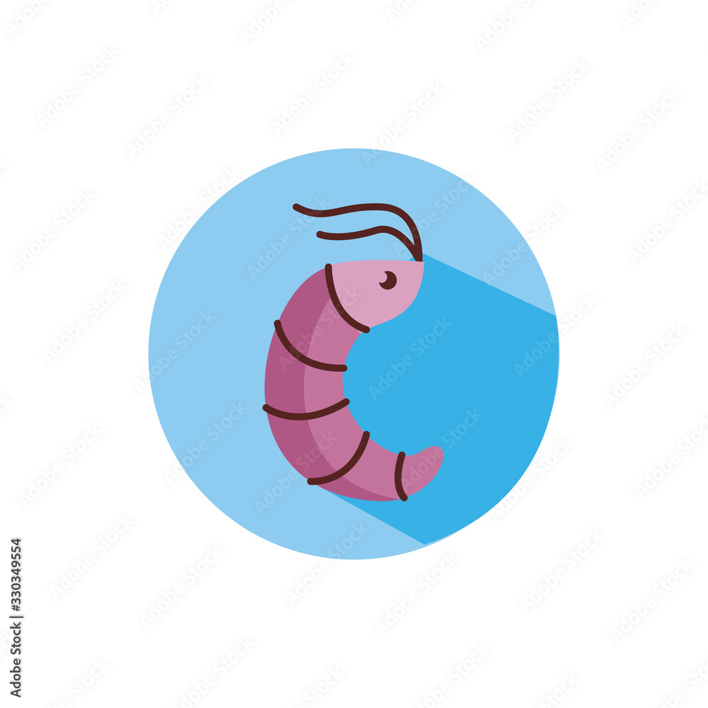 shrimp sea animal block style icon shrimp sea animal block style icon