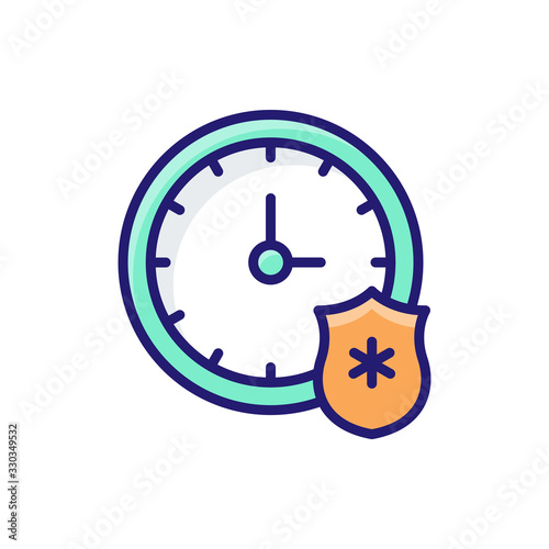 Period Insurance icon Flat Vector Illustration.