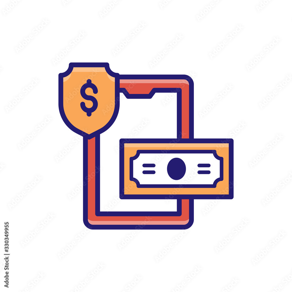 mobile Insurance icon Flat Vector Illustration. mobile Insurance icon Flat Vector Illustration.