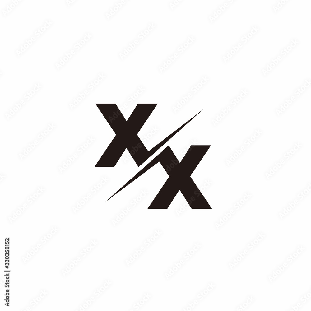 Logo Monogram Slash concept with Modern designs template letter XX Logo Monogram Slash concept with Modern designs template letter XX