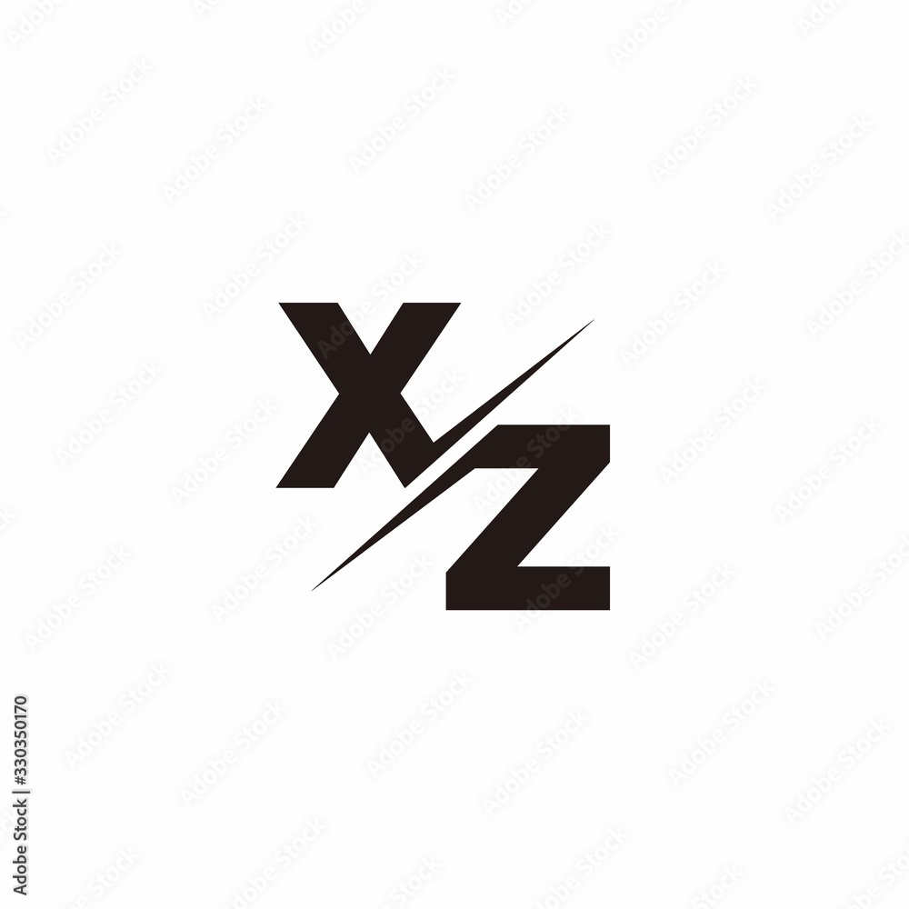 Logo Monogram Slash concept with Modern designs template letter XZ Logo Monogram Slash concept with Modern designs template letter XZ