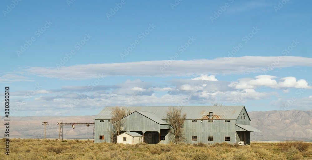 Rundown factory building outside Dell City New Mexico, USA Rundown factory building outside Dell City New Mexico, USA