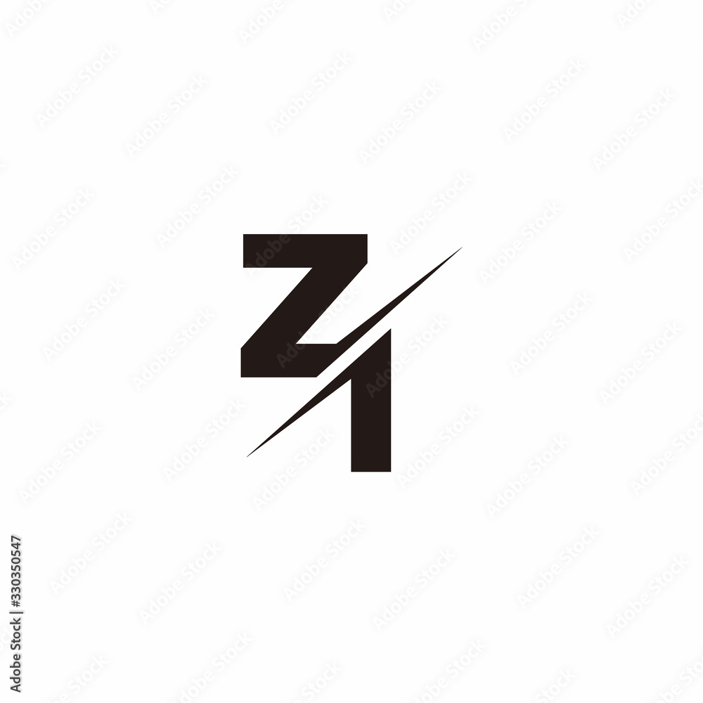 Logo Monogram Slash concept with Modern designs template letter ZI Logo Monogram Slash concept with Modern designs template letter ZI