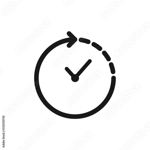 clock vector icon in trendy flat style