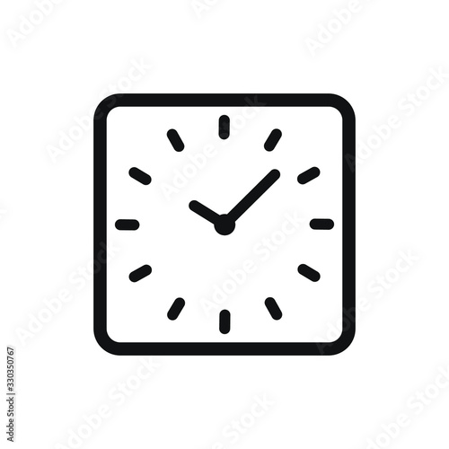 clock vector icon in trendy flat style