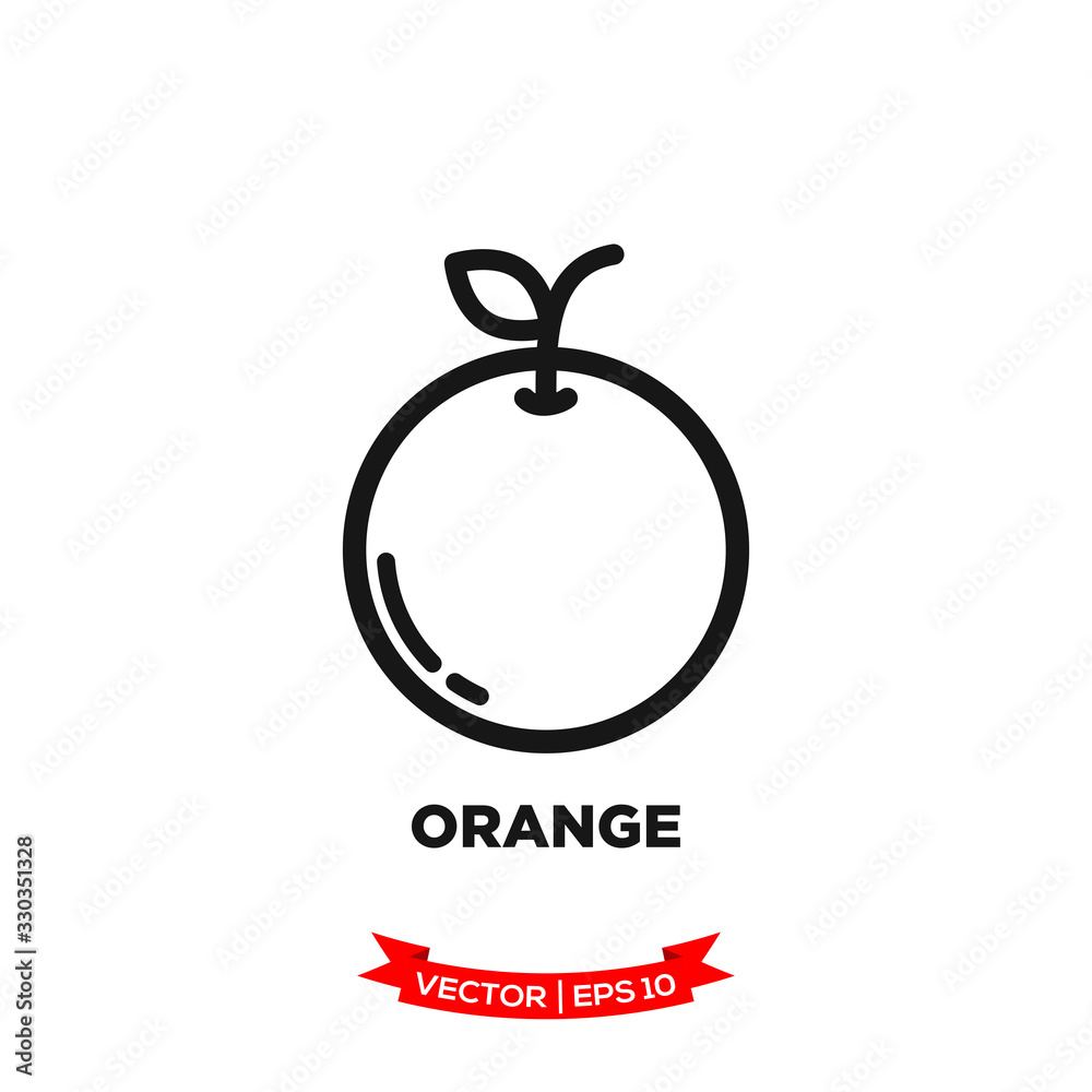orange icon in trendy flat style orange icon in trendy flat style