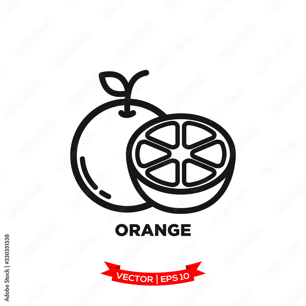 orange icon in trendy flat style
