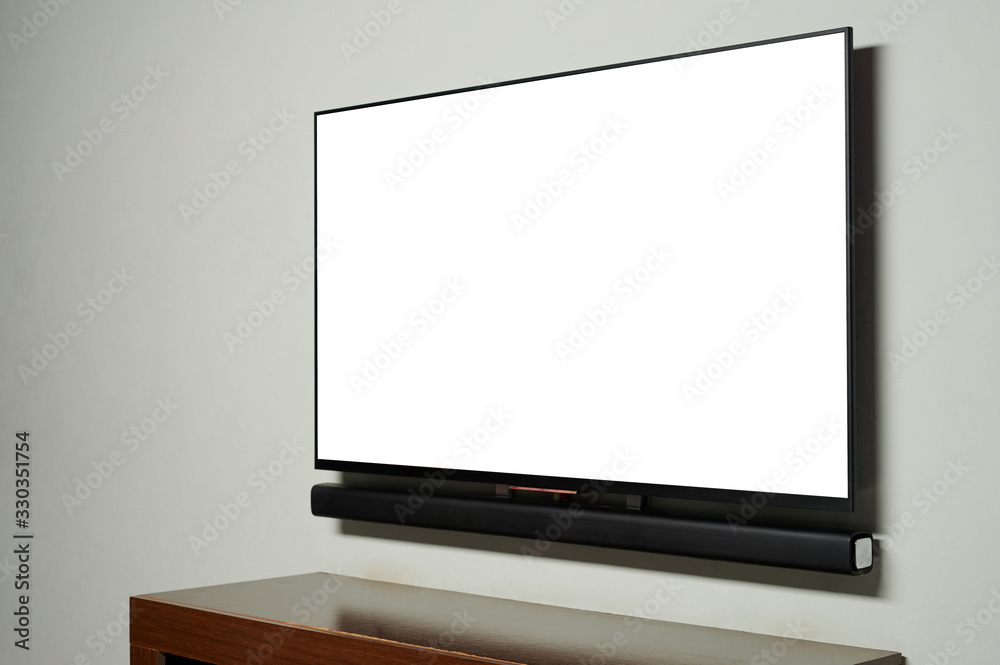 Fototapeta premium Flat tv hang on wall