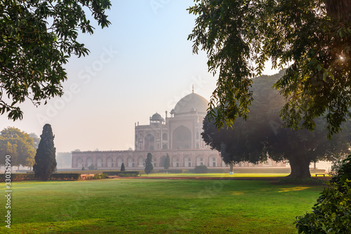 Humayun's Tomb, beautiful sunrise view, New Dehli, India photo