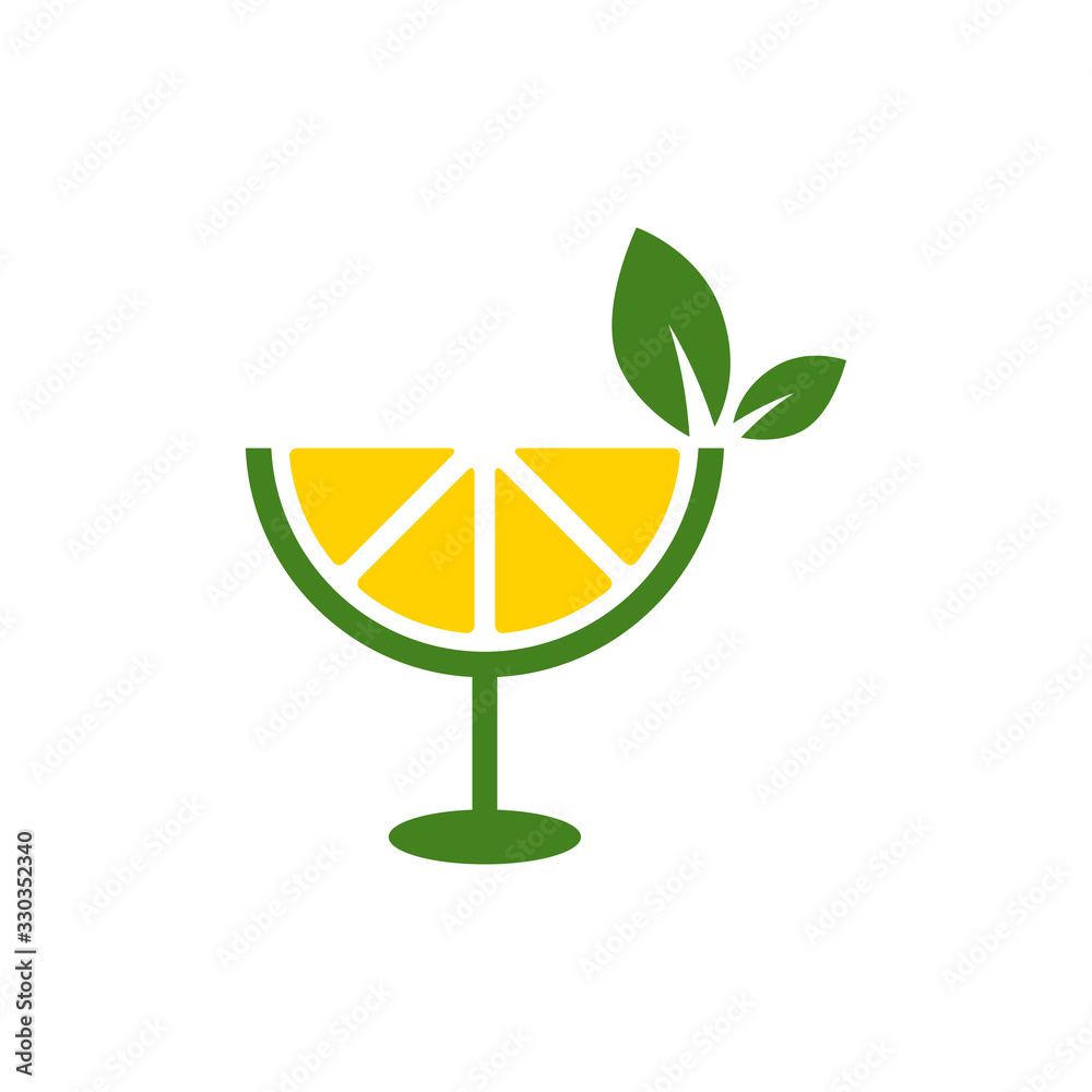 Obraz premium lemon icon vector logo template