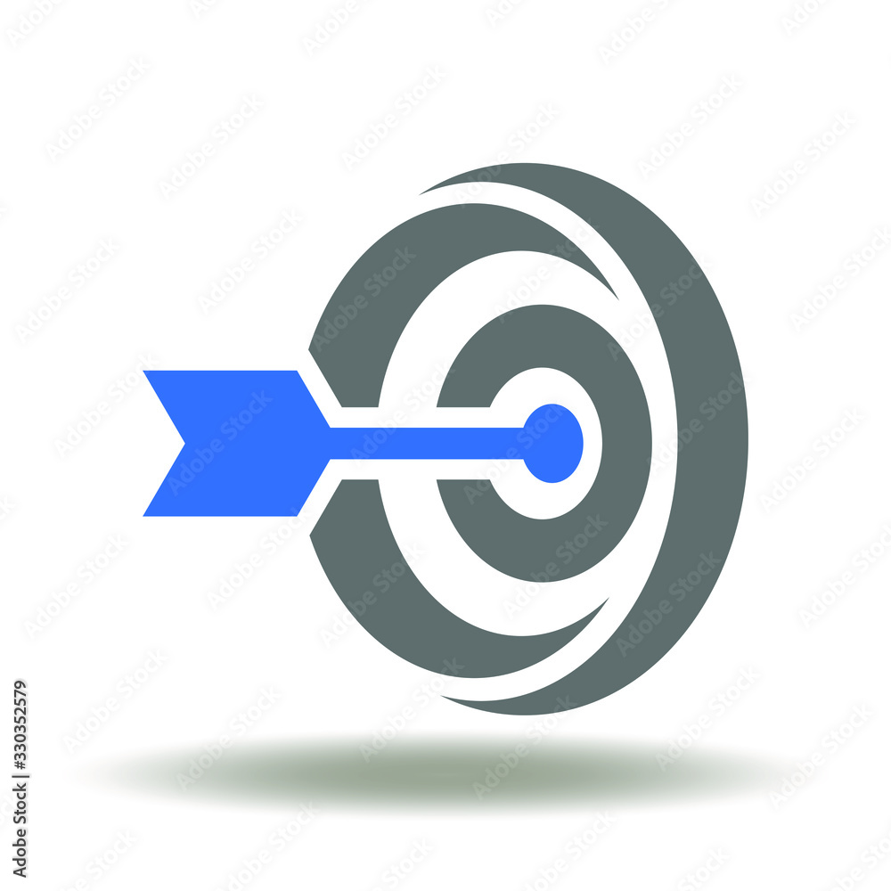 Target Arrow Icon Vector. Aim Purpose Hit Success Logo. Target Arrow Icon Vector. Aim Purpose Hit Success Logo.
