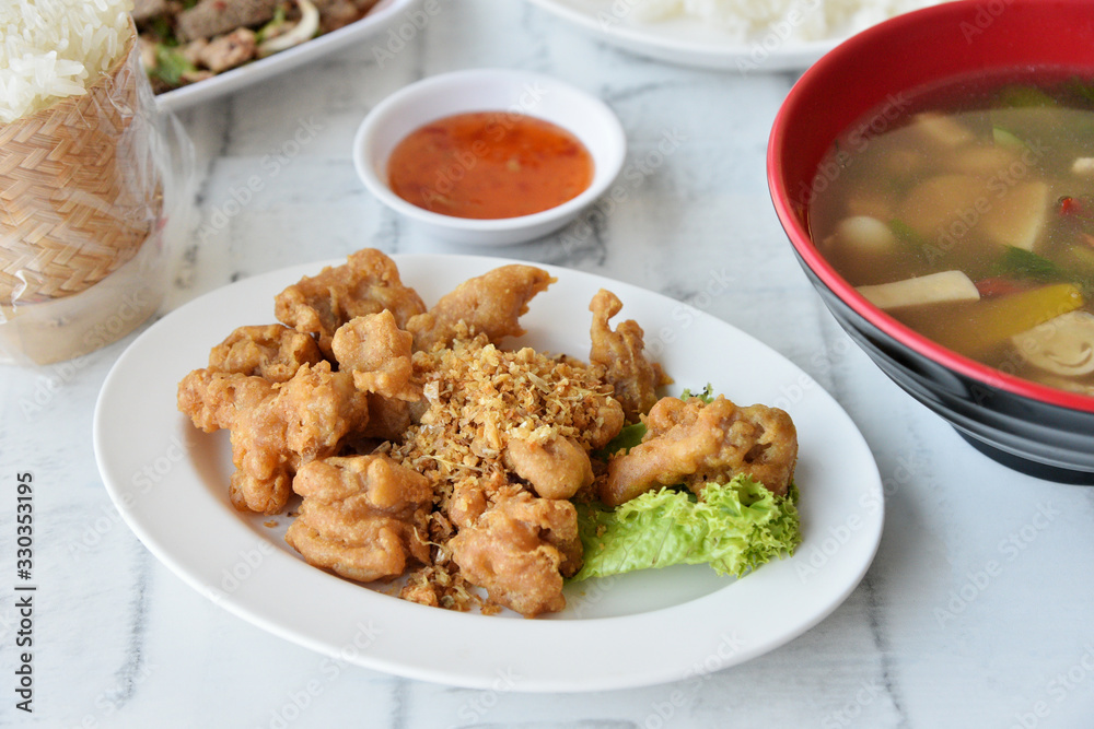 Deep fried chicken in Thai style