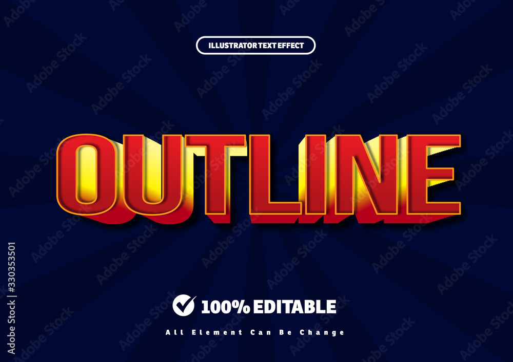 Obraz premium Editable text effect vector illustration