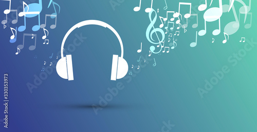 icona, cuffie, audio, musica